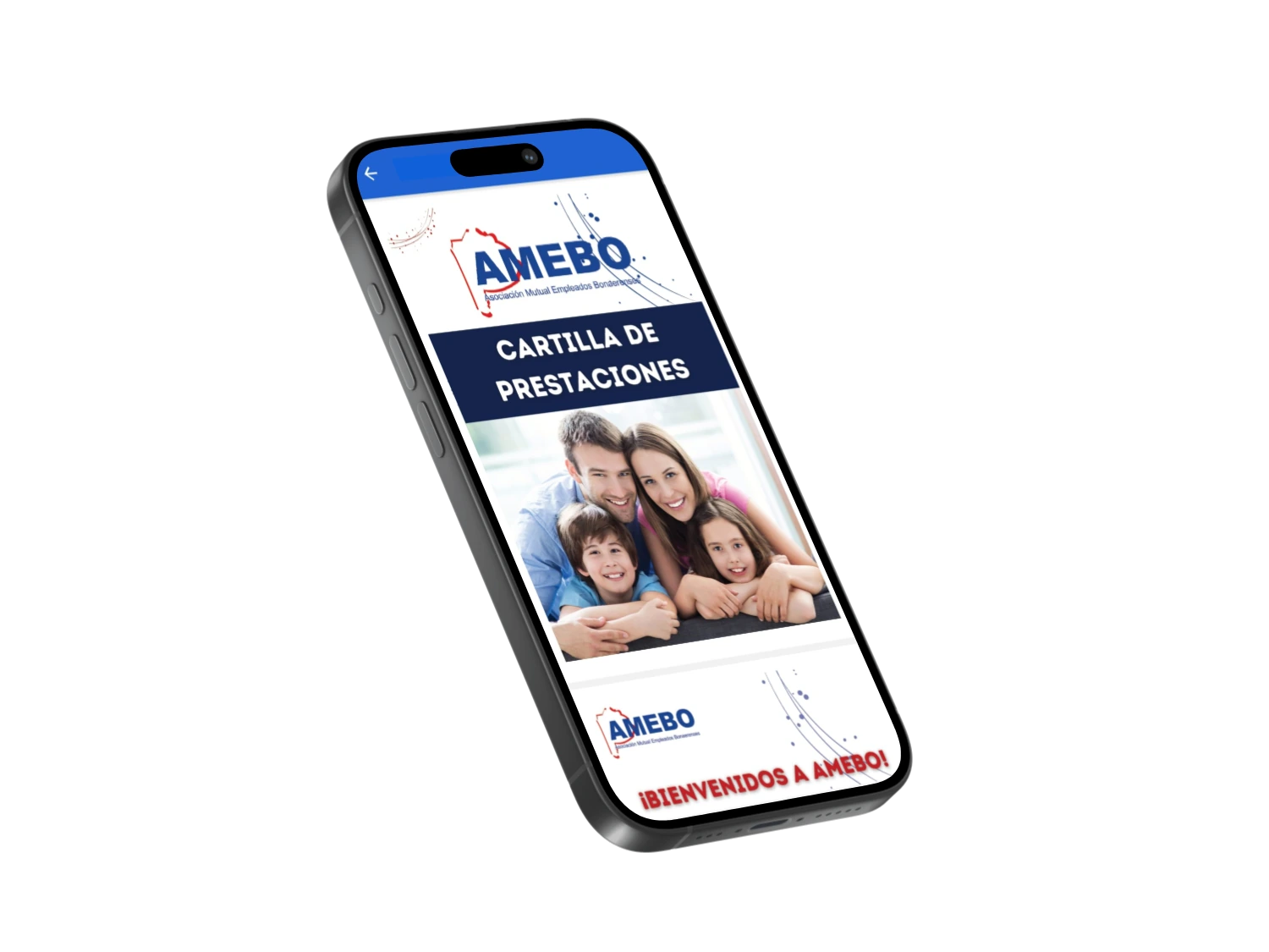 Cartilla de prestaciones desde el celular; imagen del producto publicada por Mirabili